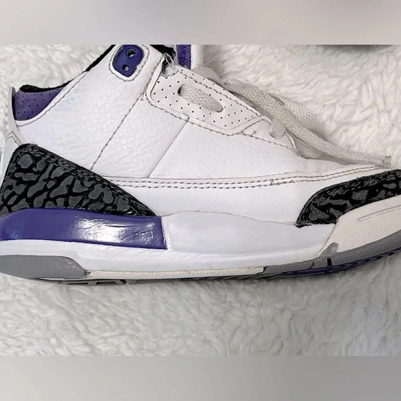 Nike Air Jordan 3 Retro TD Dark Iris size 10C miniature version Jordan 3 release - Picture 8 of 12